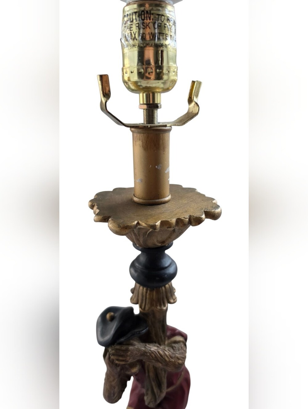 Vintage Monkey Table Lamp Hollywood Regency Palm Beach Maximalist Decor - Picture 7 of 10